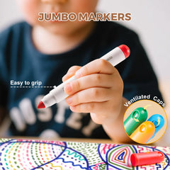 Jar Melo markers with safety caps and air holes for added peace of mind
