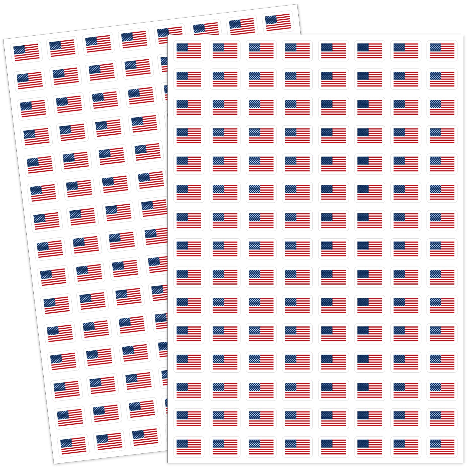 JarThenaAMCS American flag sticker, 0.5in, ideal for envelopes and invitations