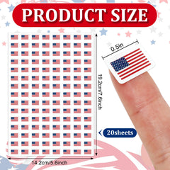 JarThenaAMCS patriotic flag sticker, perfect for gift bags and wrapping
