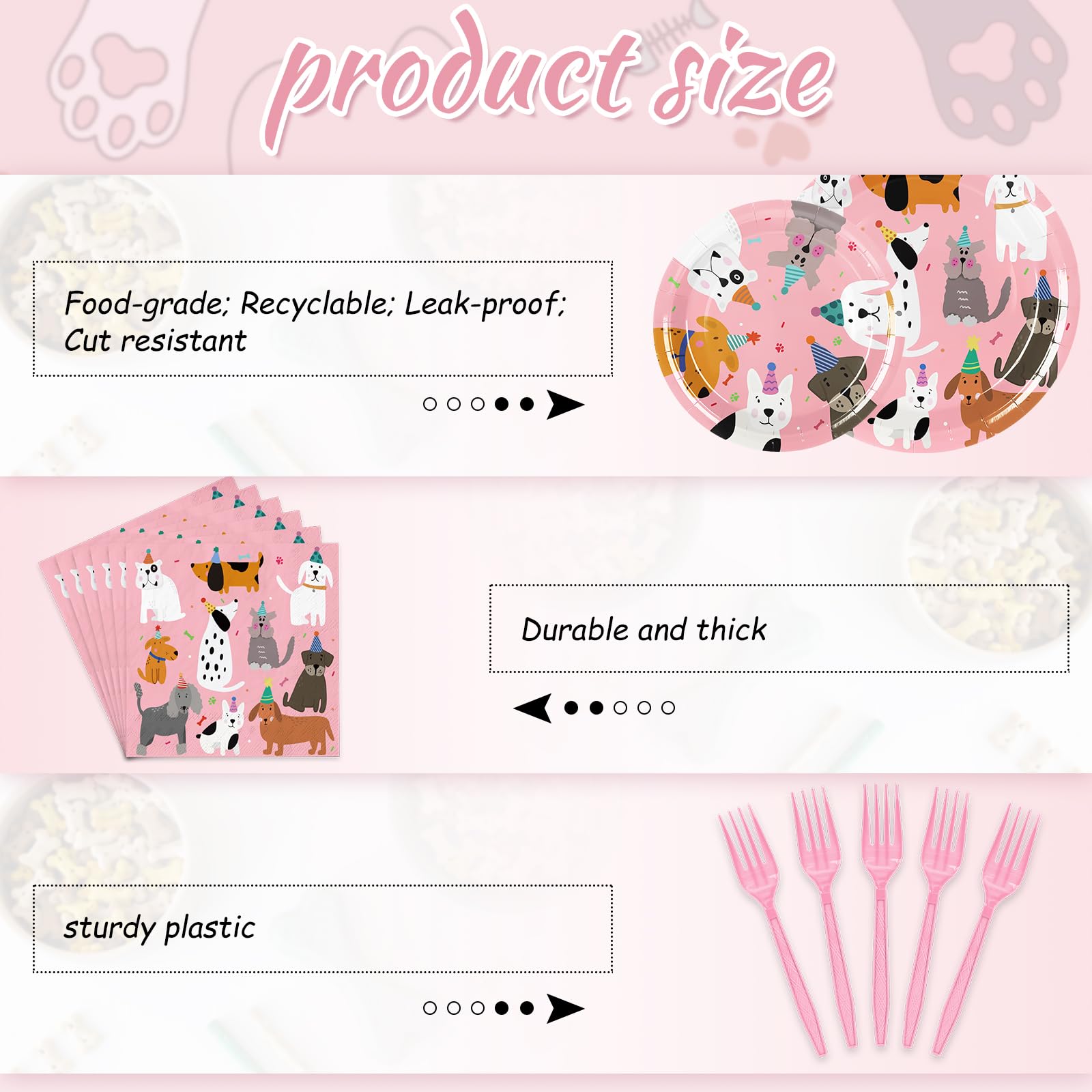 JarThenaAMCS dog-themed napkins 5 inch add cute table detail