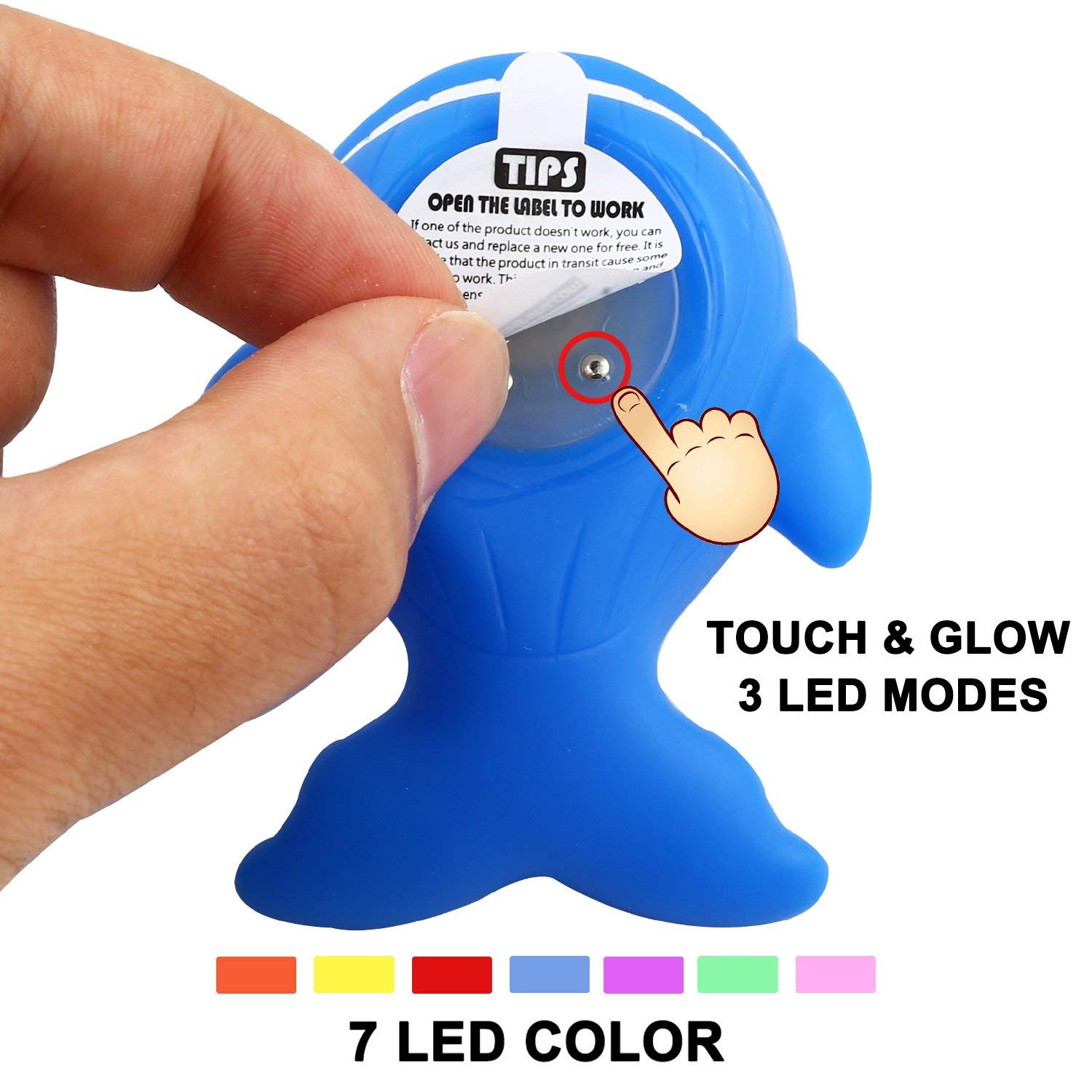 JASNKKONT color-changing bath toys capturing toddlers' attention during bath time.