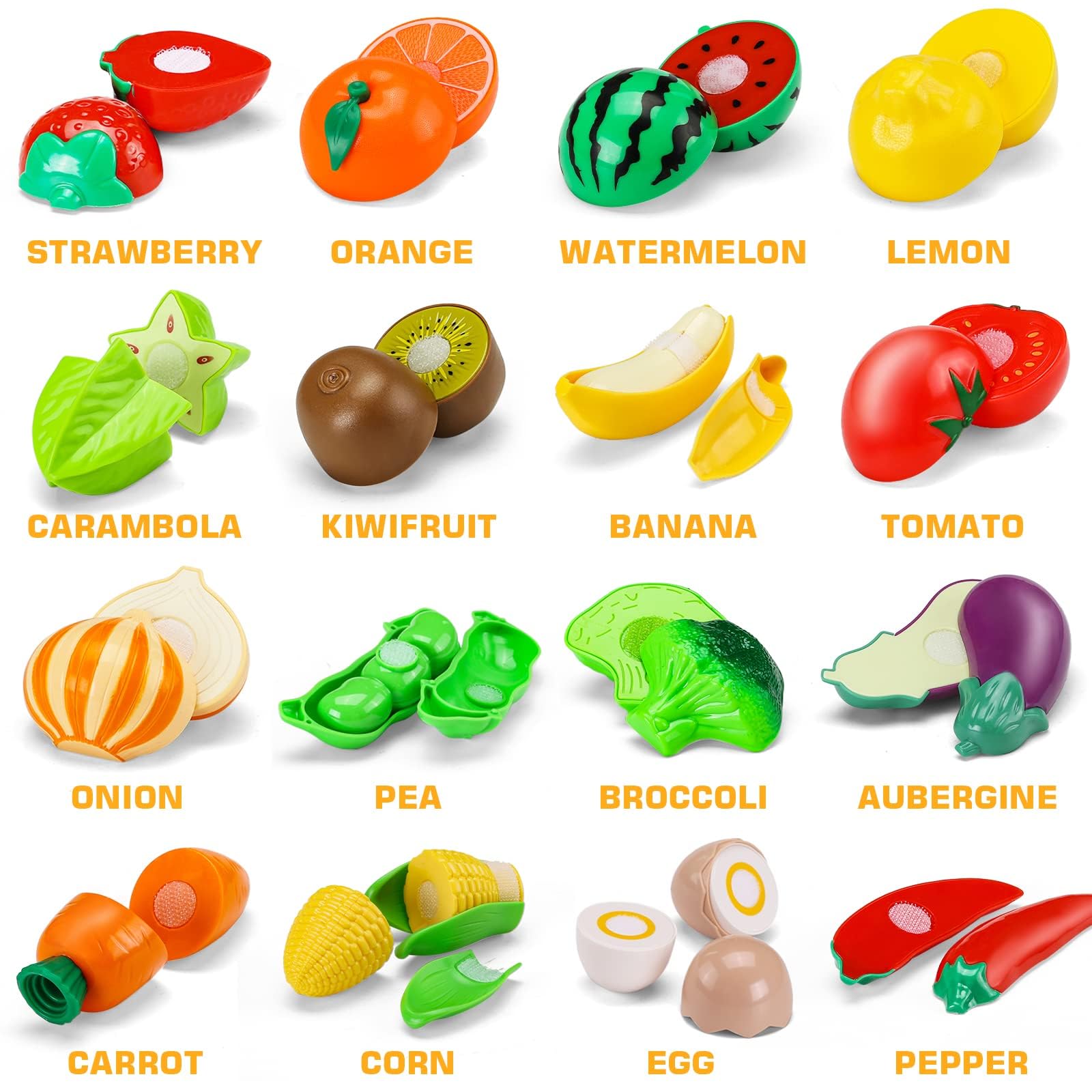 JASNKKONT pretend food apple promotes imaginative play and recognition