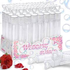 JASNKKONT wedding bubble wands with white heart top add elegant charm to ceremonies.