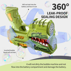 Jasny 360 leakproof bubble gun design prevents spills during active play.