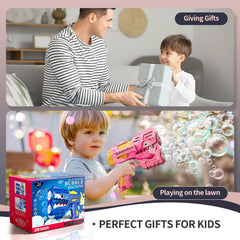 Jasny dino bubble guns light show enhancing evening playtime