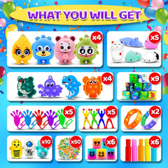 Jasny fidget pop toy assortment aids focus during classroom activities.
