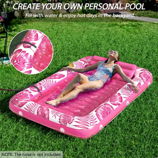 Jasonwell 4-in-1 sun tan tub in water offers cooling relaxation.