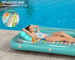 Jasonwell pool lounger filled with water cools you while sunbathing