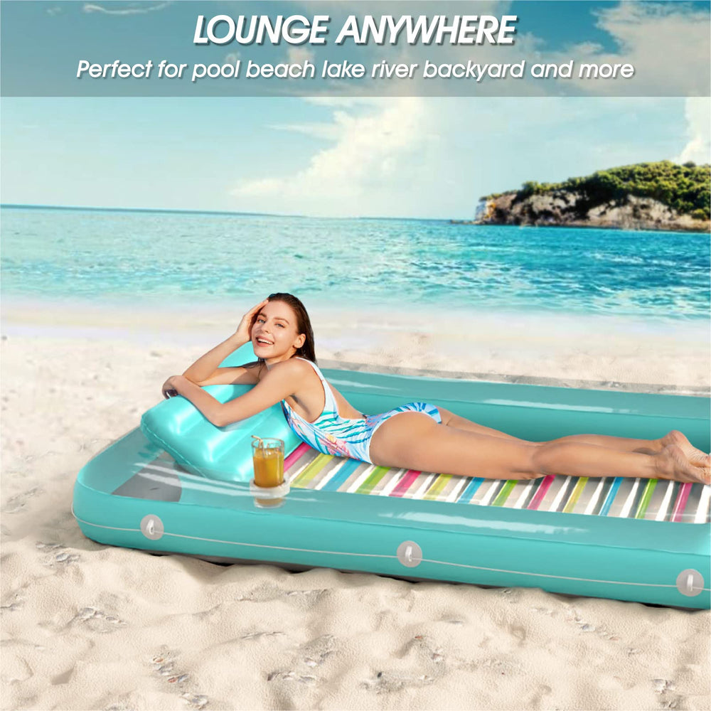 Jasonwell lounger features wrap-around rope for stability and tethering