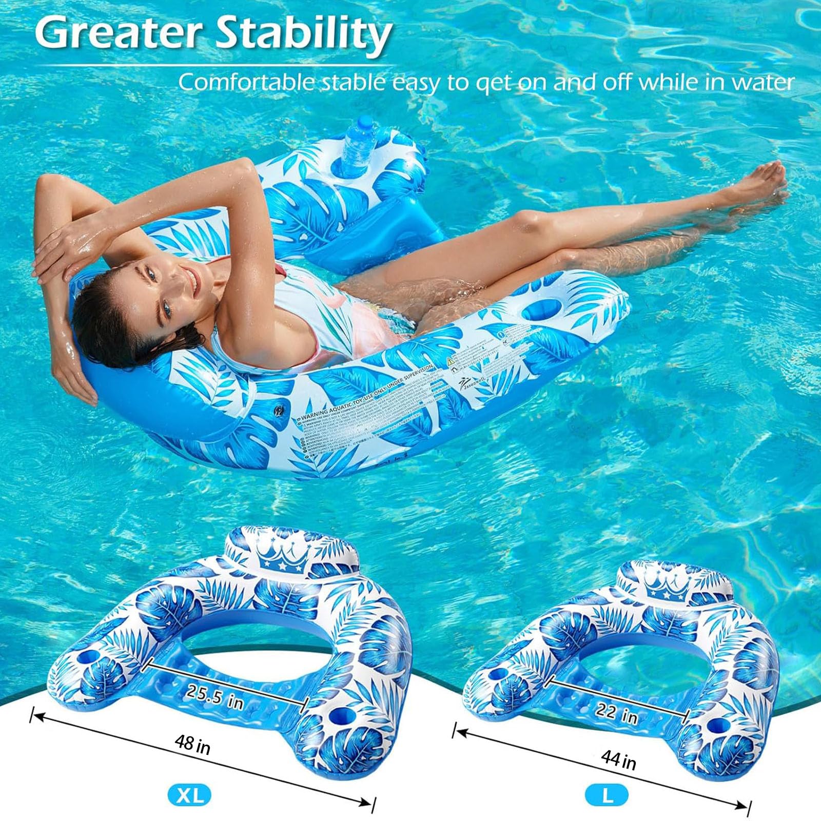 Jasonwell adult pool float with 300-pound capacity for sturdy relaxation