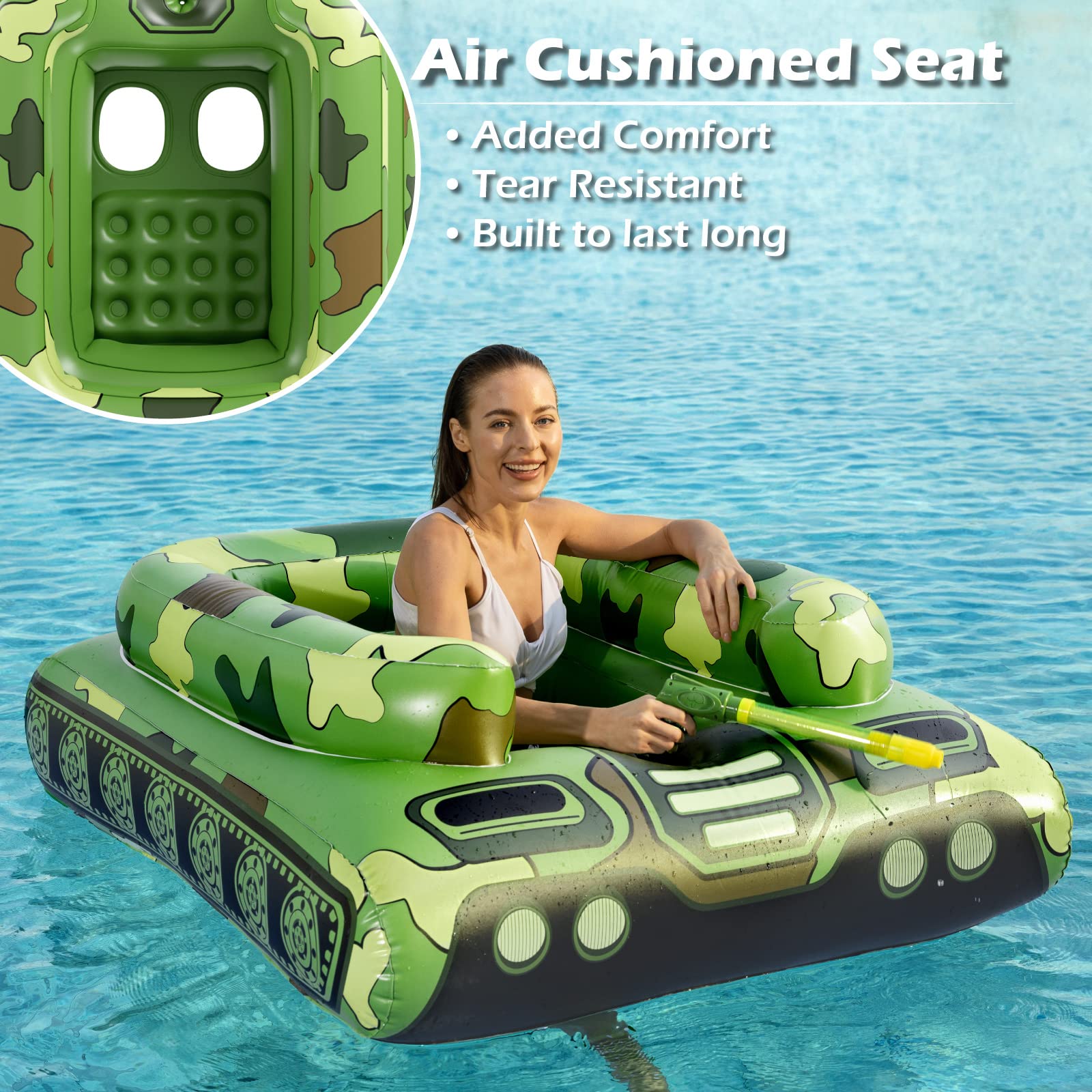 Jasonwell air-cushioned seat provides comfort during long pool sessions.