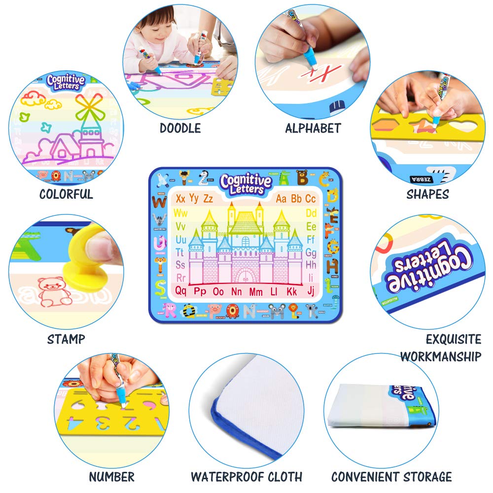 Jasonwell Aqua Water Doodle Mat design booklet for creative ideas.