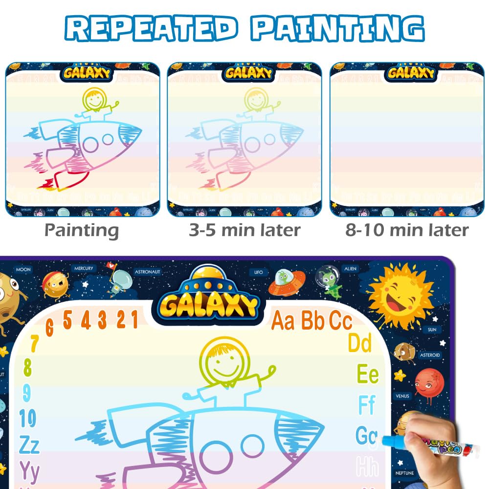 Jasonwell Aqua Water Doodle Mat Galaxy: large drawing space for bigger, bolder creations