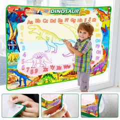 Jasonwell Aqua Water Doodle Mat includes seven pens for mess-free drawing