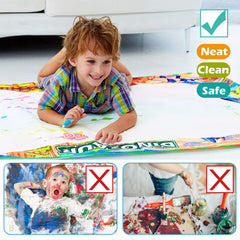 Suction cups secure the mat on floor or wall for versatile spaces