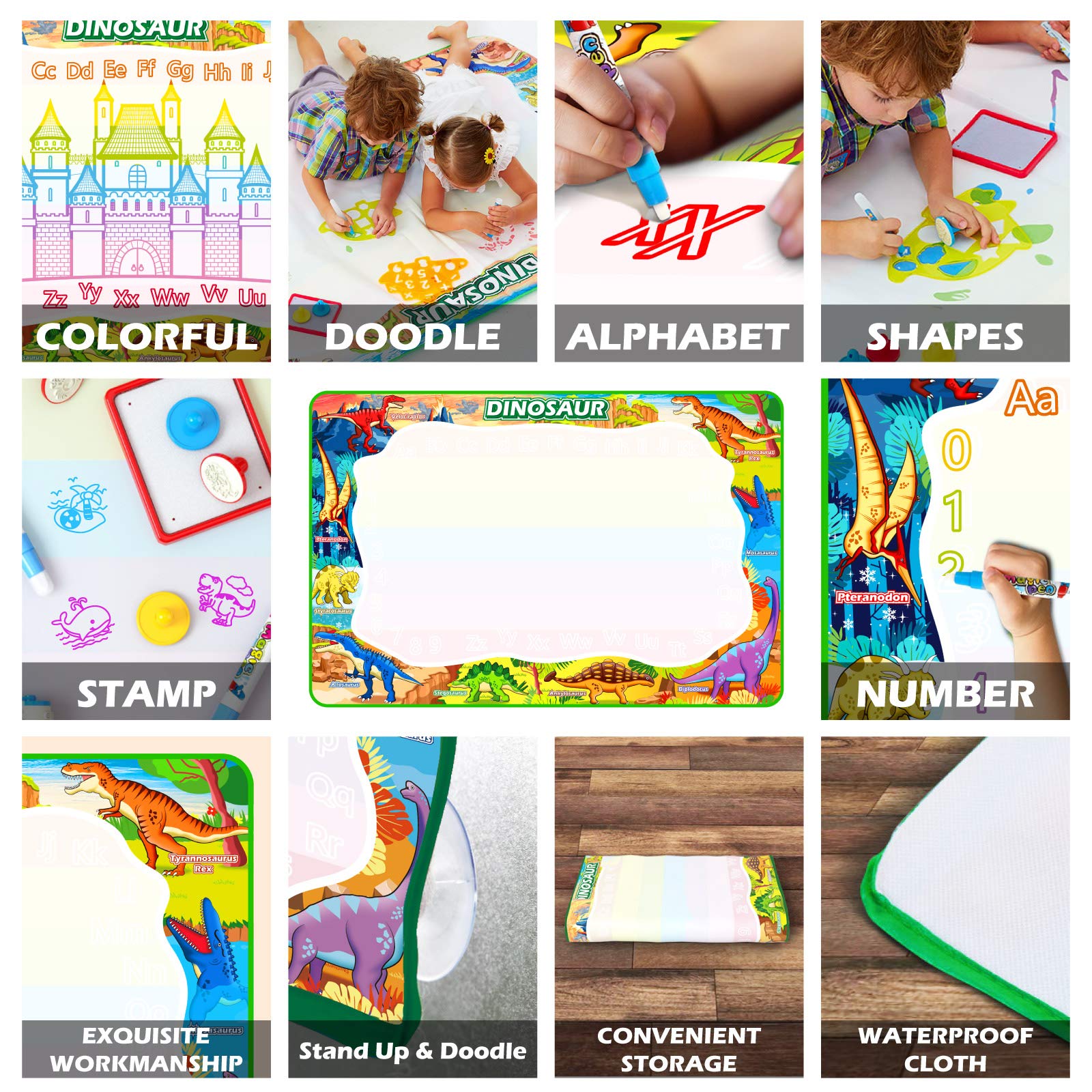 Suitable for floor, table, glass, or smooth walls during playtime