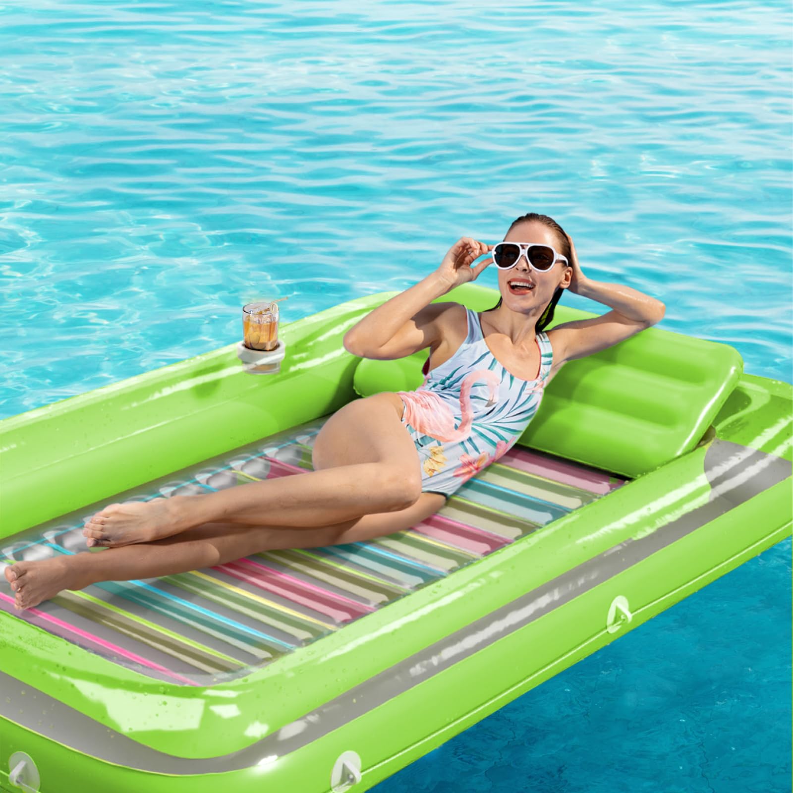 Jasonwell built-in cup holder keeps drinks within reach