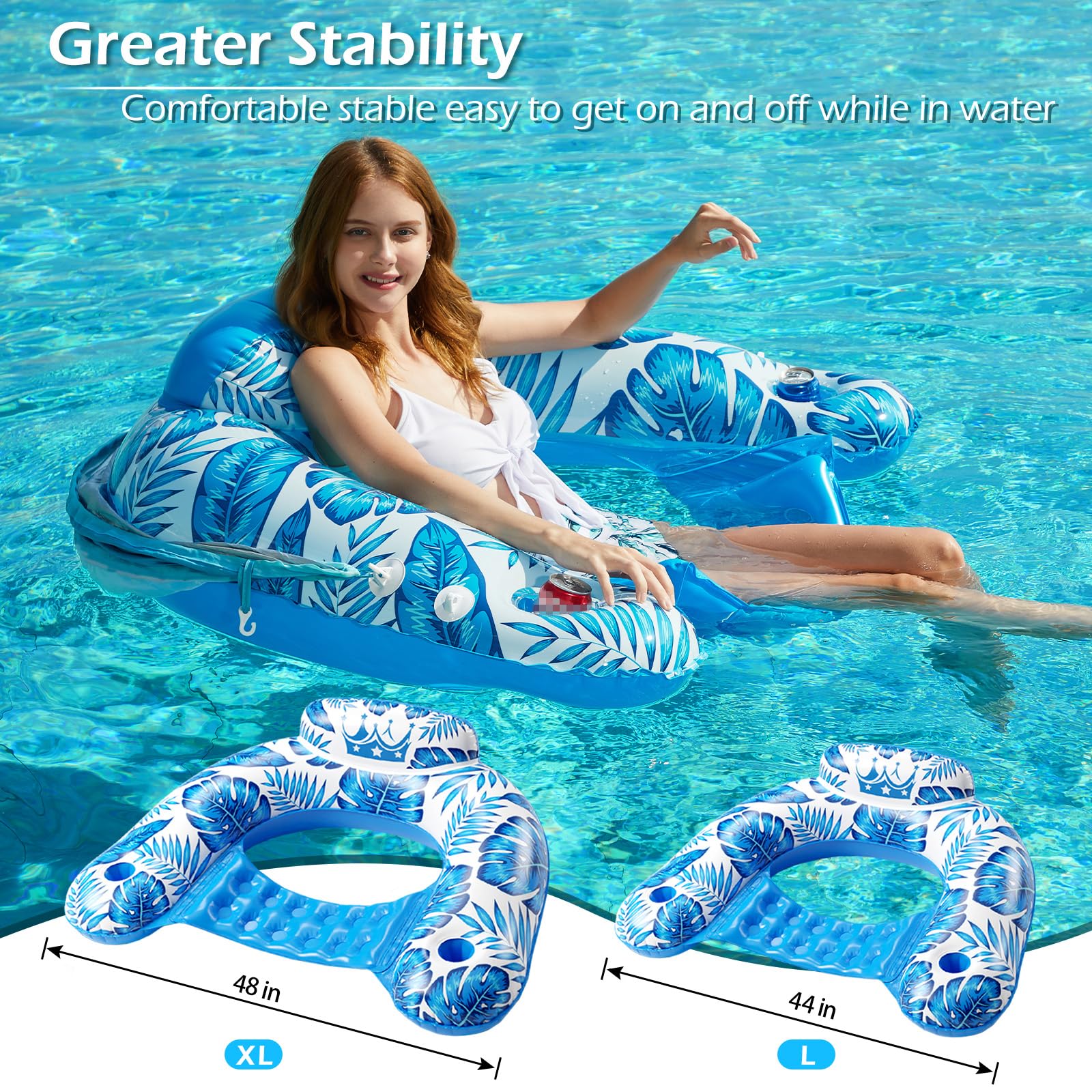 Jasonwell pool float with built-in cup holders for drinks.