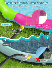 Jasonwell splash pad emitting water sprays like a fountain for cooling fun