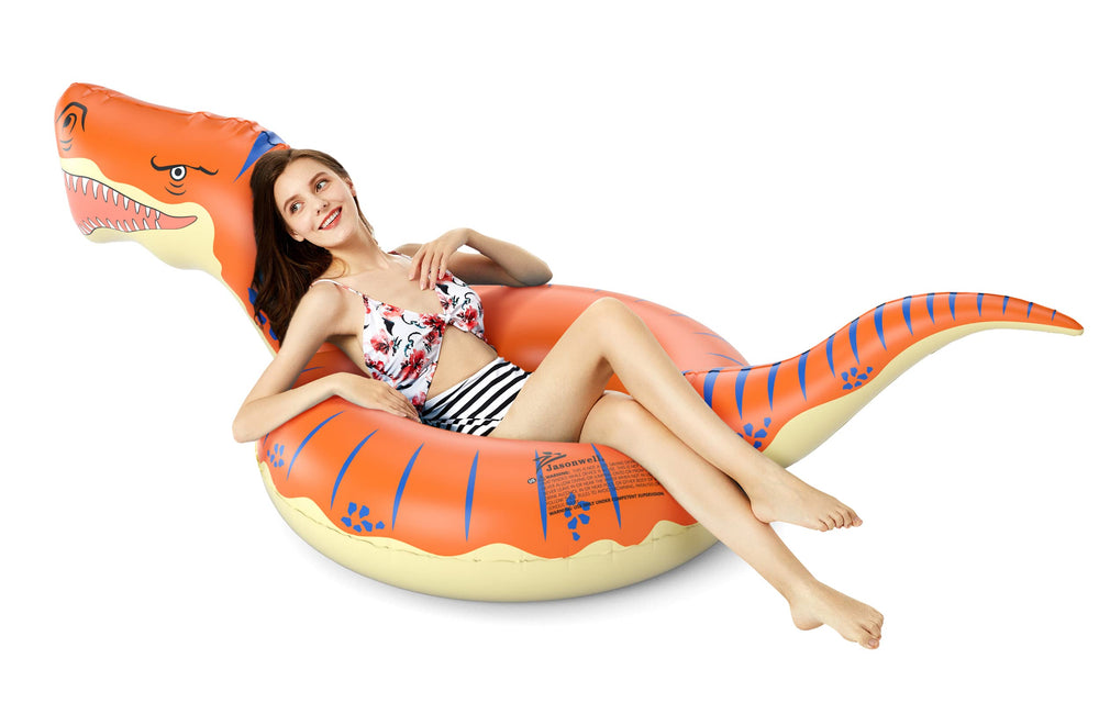 Jasonwell dino float with fast inflation valves for quick setup.