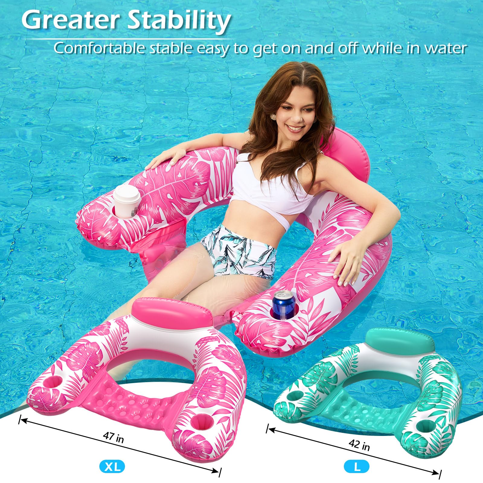 Jasonwell inflatable chair with armrest offers stable entry and exit