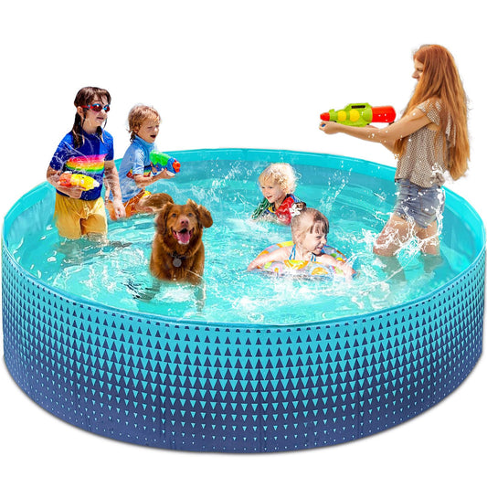 Jasonwell foldable dog kiddie pool setup in backyard for quick water play.