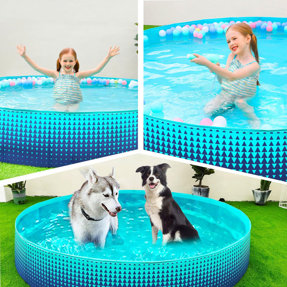 Jasonwell foldable pool folded-storage compact and ready for trips.