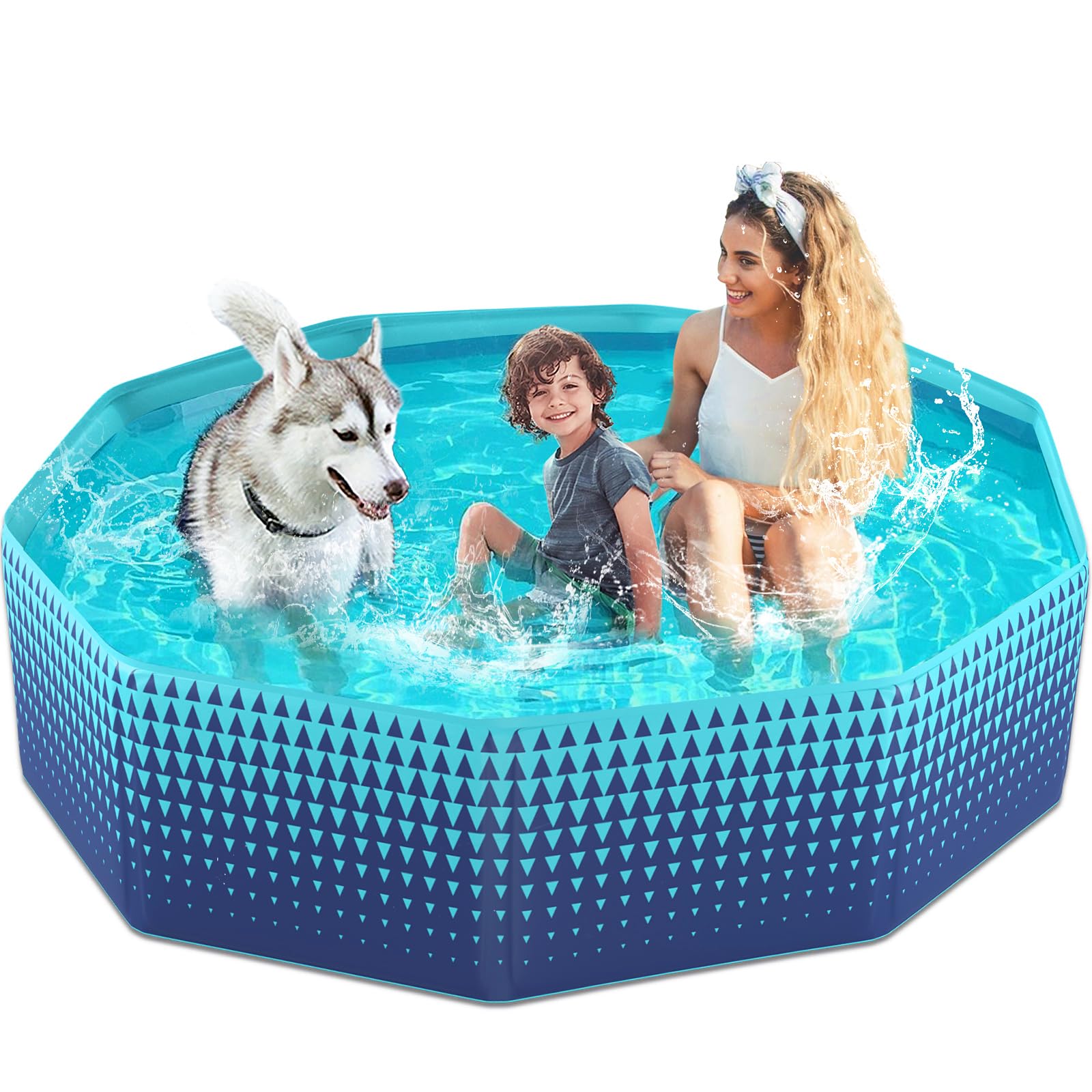 Jasonwell foldable pool with side drain for quick water release after play.