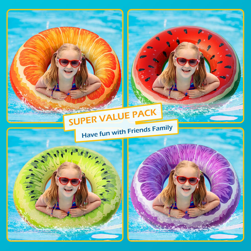 Jasonwell fruit floats set, vibrant colors for joyful pool gatherings.