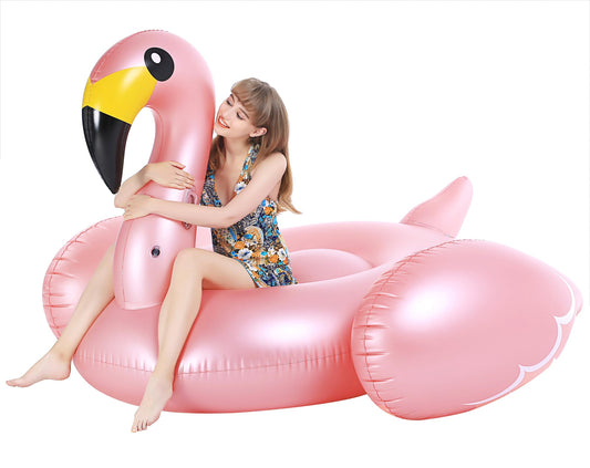 Jasonwell giant inflatable flamingo pool float offers roomy lounging with a 190x200x135 cm frame.