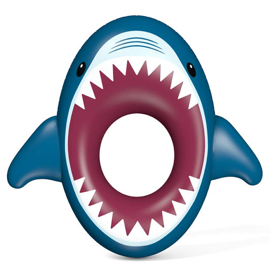 Jasonwell giant shark pool float for family water fun and easy supervision.