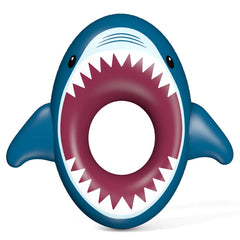 Jasonwell giant shark pool float for family water fun and easy supervision.
