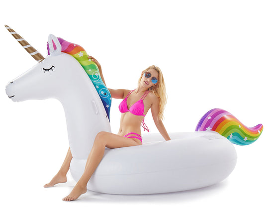 Jasonwell giant unicorn pool float, 114-inch size, ideal for two adults to relax together