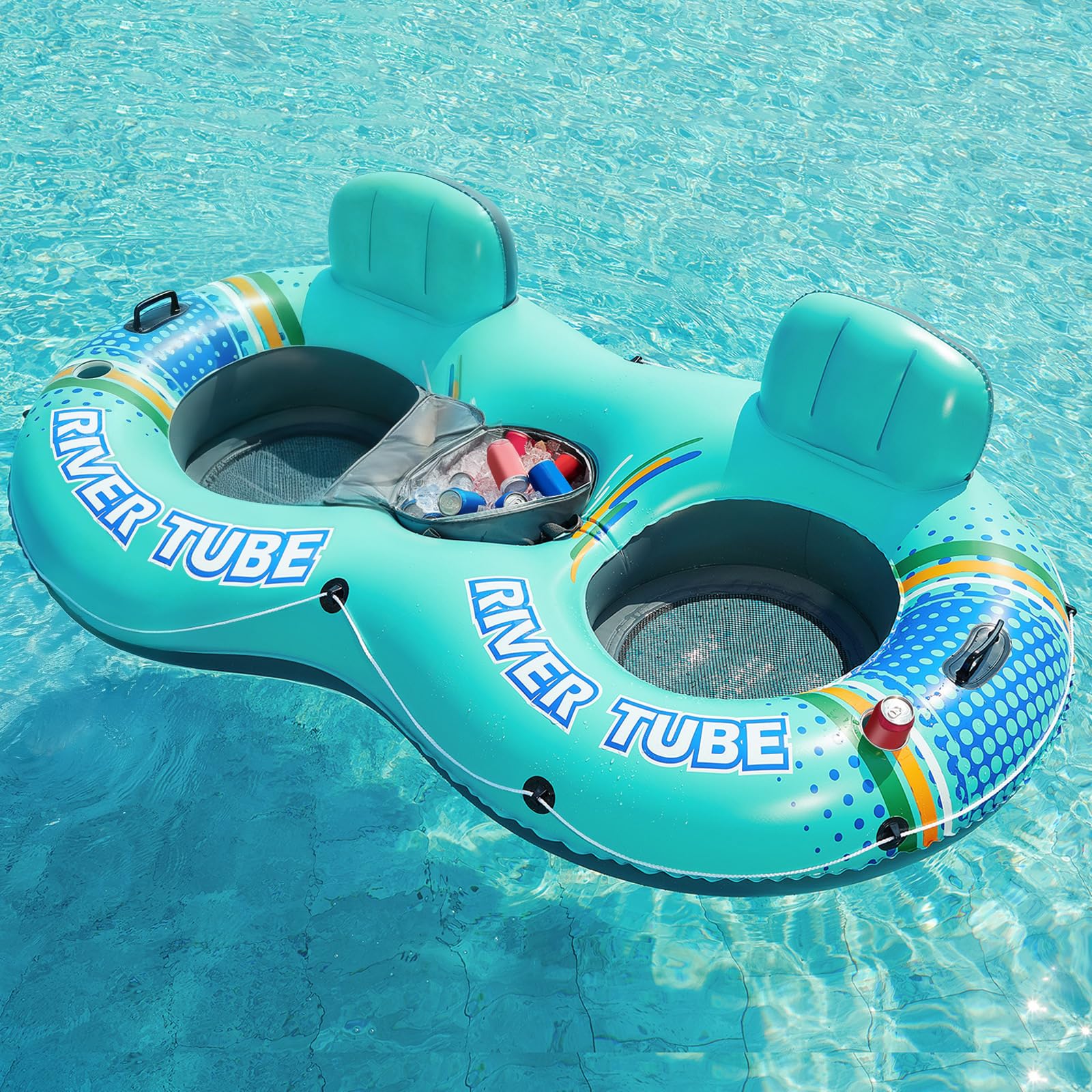 Jasonwell heavy-duty two-person river tube backrest for comfortable support