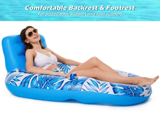 Jasonwell pool float with cup holders keeps drinks within reach.