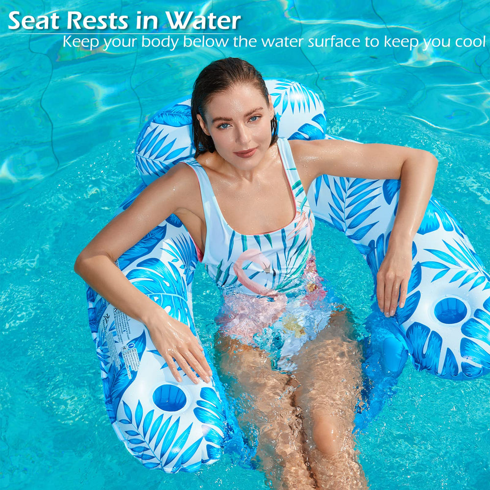 Jasonwell float chair with cup holders for easy beverage access on the water.