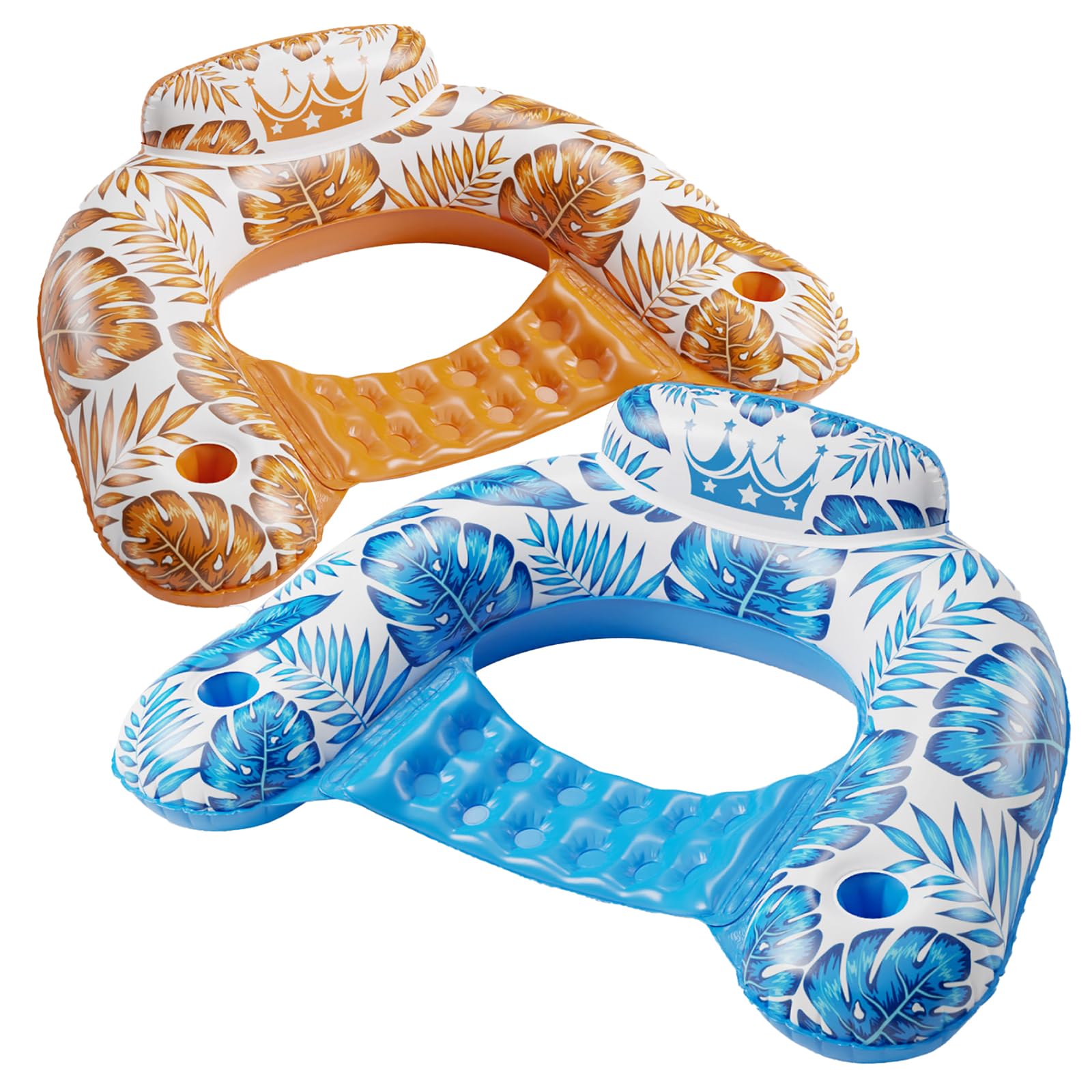 Jasonwell inflatable pool float chair side view for relaxing lounging in water.