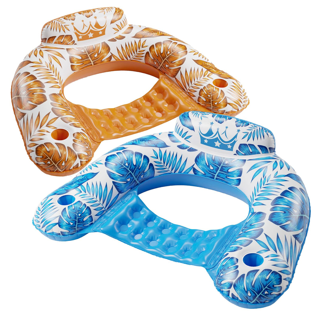 Jasonwell inflatable pool float chair side view for relaxing lounging in water.