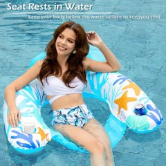 Jasonwell inflatable pool float chair backrest close-up for supportive lounging.