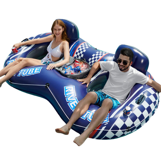 Jasonwell inflatable river tube with two-person design for relaxing river floats.