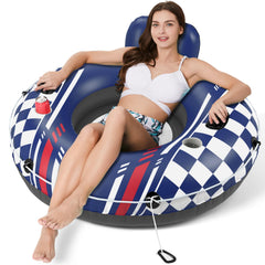 Jasonwell inflatable river tube with backrest for comfortable lounging on the water