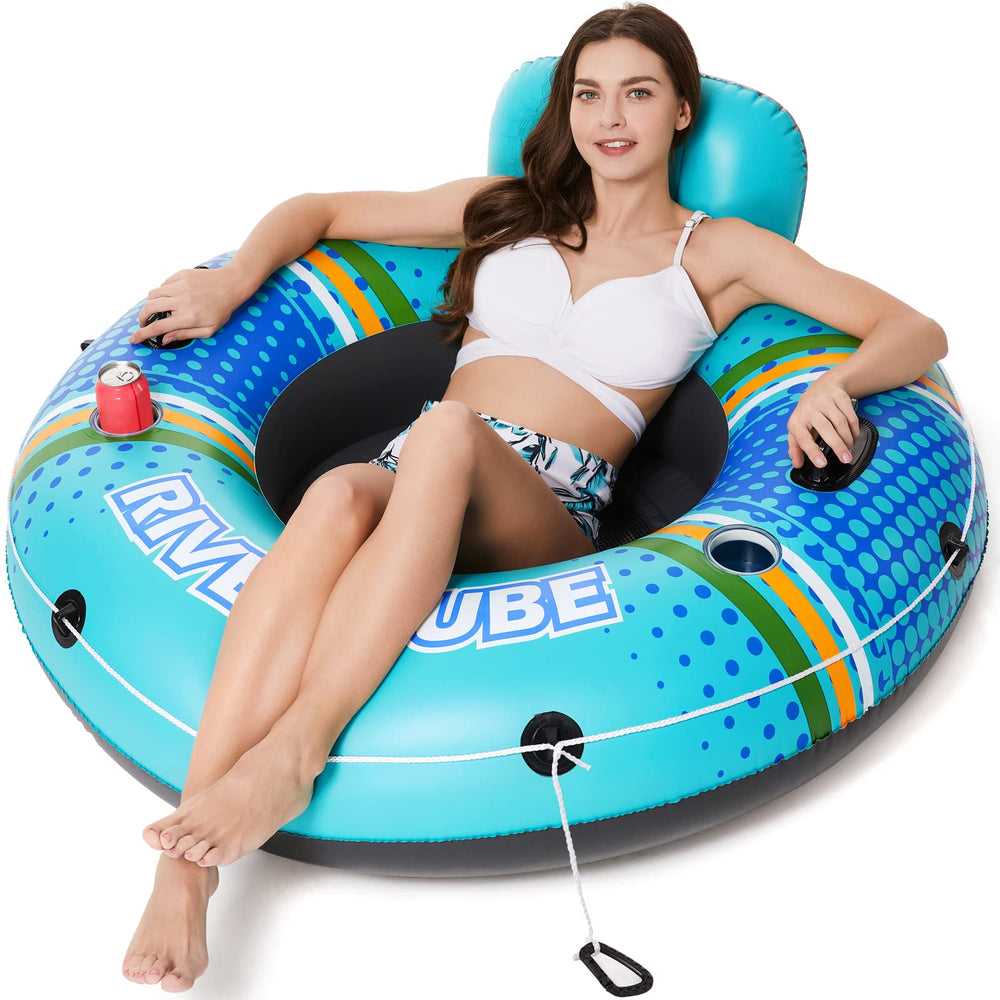 Jasonwell inflatable river tube backrest supports comfortable lounging
