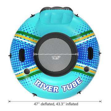 Jasonwell river tube connects with other tubes for group river adventures.