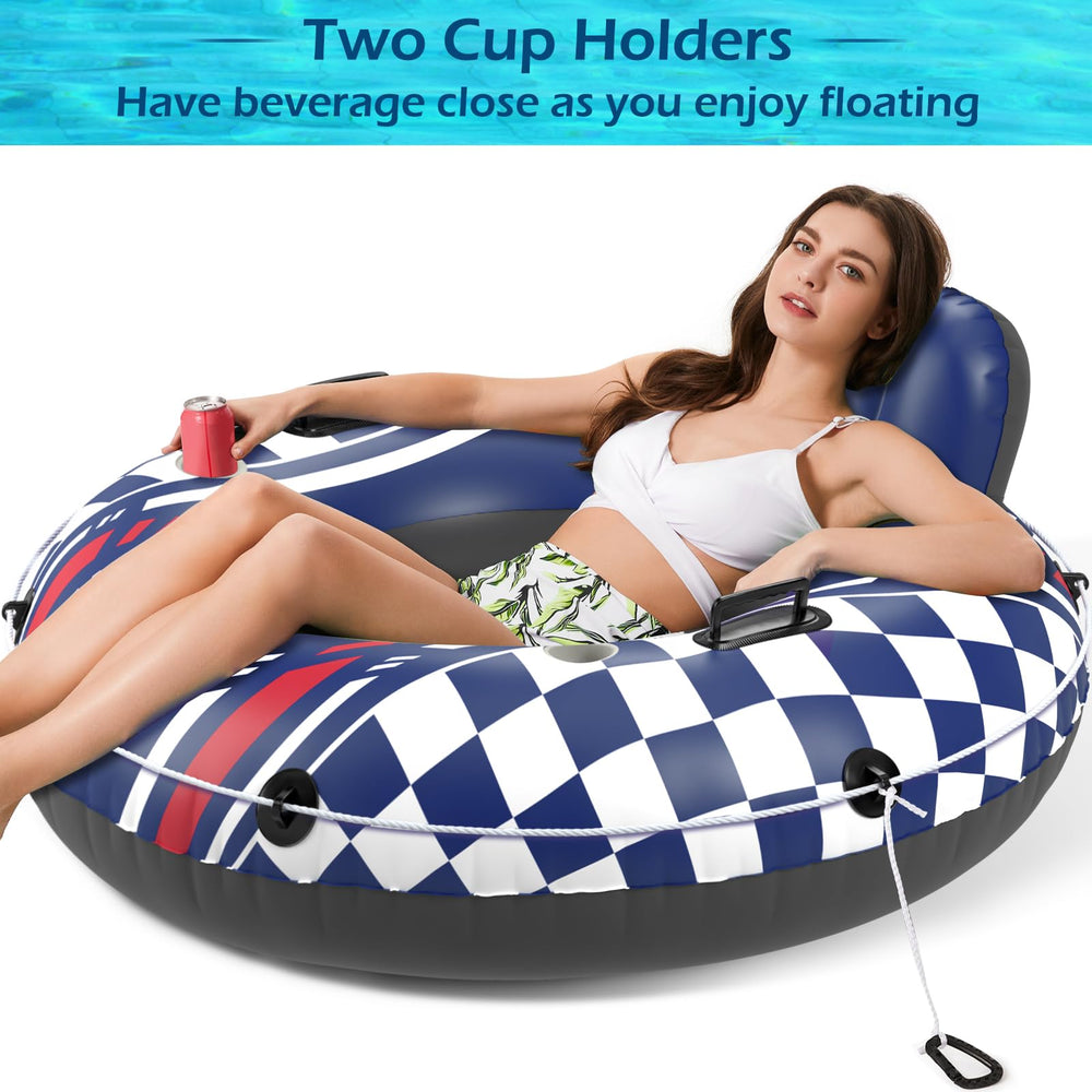 Jasonwell river float with built-in cup holders for drinks and sunglasses