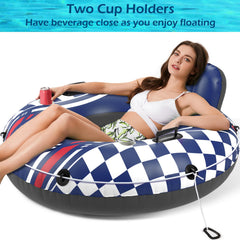 Jasonwell river float with built-in cup holders for drinks and sunglasses
