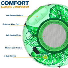 Jasonwell inflatable river tube made with durable vinyl and reinforced seams
