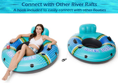 Jasonwell river tube quick inflation valves for fast setup with pump.