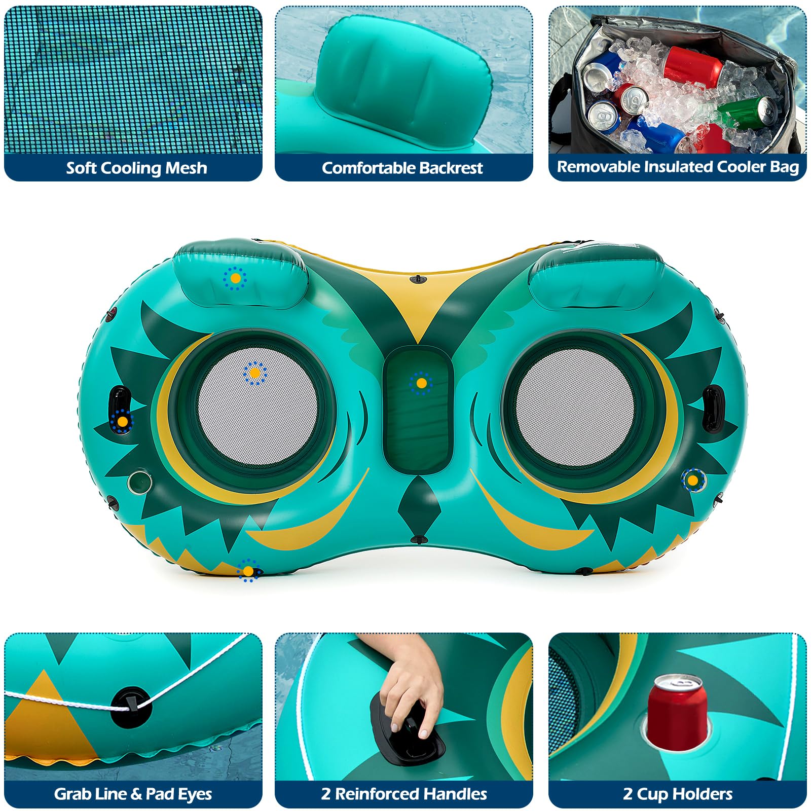 Jasonwell inflatable valves allow quick inflation and deflation for easy setup.