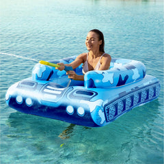 Jasonwell inflatable tank pool float with water cannon for adults and kids, ideal for pool battles.