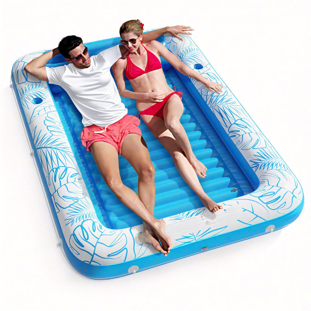 Jasonwell inflatable tanning pool lounger surface measuring 80x56 inches for lounging.